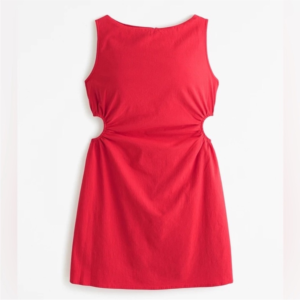 Abercrombie & Fitch Red Cutout Mini Dress